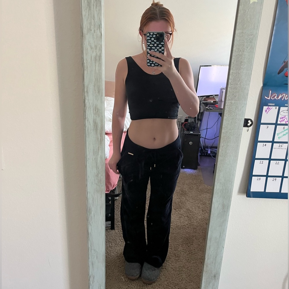 michael kors navy blue velour drawstring sweatpants